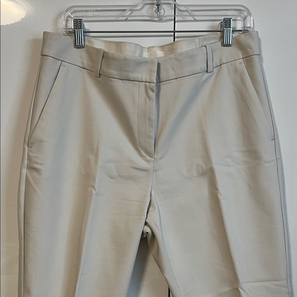 H&M NWOT Women's Cream Tailored Straight-Leg Pants, Size 14 - Picture 4 of 10